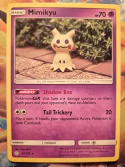 Mimikyu Non Holo Rare Pokemon Card, Cosmic Eclipse, 97/236 - Image 1