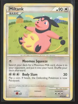Miltank Uncommon HeartGold SoulSilver 47/123 NM Pokemon Card - Image 1