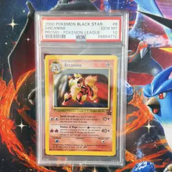 Pokemon TCG Arcanine #6 Black Star Promo PSA 10 GEM MT Promo Pokemon League - Image 1
