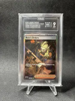 Pokemon Boss's Orders Ghetsis 265/193 Paldea Evolved SIR TAG 9 - Image 1