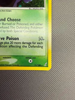 Swalot Holo Rare 11/100 ex Crystal Guardians Pokemon Card - Image 4