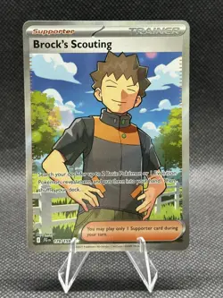 Pokemon Brock's Scouting Trainer 179/159 Sv09: Journey Together Ultra Rare Holo - Image 1