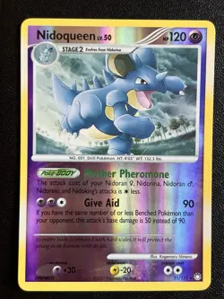 Heavily Played, English Pokemon Reverse Holo Nidoqueen - 31/123 - Rare - Reverse - Image 1