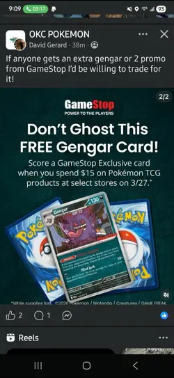 Pokemon GameStop Stamped Exclusive Gengar Promo Sealed 050/088 - Image 2
