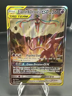 Pokemon TCG Espeon & Deoxys GX SM240 Black Star Promo Holo A - Image 2