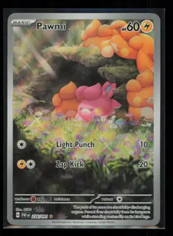 Pawmi 226/091 Pokemon Paldean Fates Illustration Rare Near Mint - Image 1