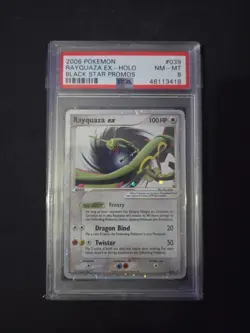 2006 POKEMON BLACK STAR PROMOS #039 RAYQUAZA EX-HOLO PSA 8 - Image 1