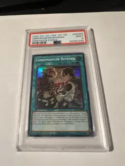 2022 yugioh libromancer bonded psa 9 Dimension force DIFO-en089 - Image 1