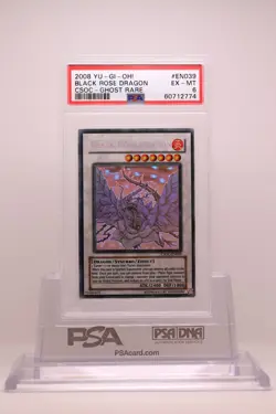 2008 YU-GI-Oh! Csoc-Crossroads of Chaos EN039 Rose Dragon Ghost Rare PSA 6 - Image 1