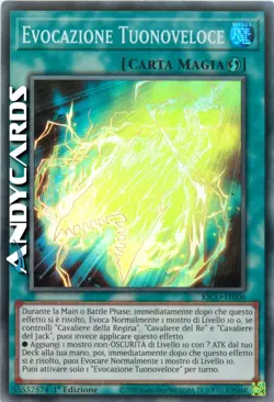 EVOCAZIONE TUONOVELOCE (Thunderspeed Summon) Super R • KICO IT006 • 1Ed • YUGIOH - Image 1