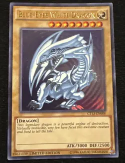 YUGIOH BLUE-EYES WHITE DRAGON CT13-EN008 ULTRA LIMITED ED - Image 1