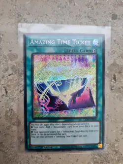 Yugioh Karte Amazing Time Ticket LIOV-EN056 Secret Rare 1 Edition Lightning - Image 1
