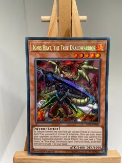 Ignis Heat, The True Dracowarrior - Secret Rare 1st Ed. FIGA-EN053 - NM - YuGiOh - Image 1