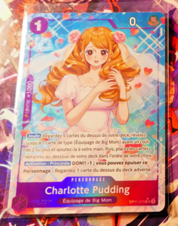 One Piece Card Game Carte Holo Charlotte Pudding OP11-070 Alt SR FR Mint - Image 1