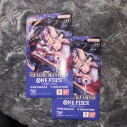 One Piece OP14 EB04 The Azure Sea's Seven Sleeved Booster Lot Of 2 FREE SHIPPING - Image 1