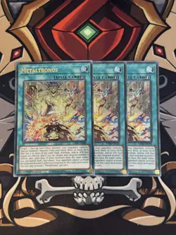 YUGIOH METALTRONUS SECRET RARE NEAR MINT x3 PLAYSET RA04-EN100 - Image 1