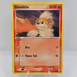 Pokemon Growlithe 4/12 Plusle & Minun Trainer Kit LP(Lightly Played) - Image 1