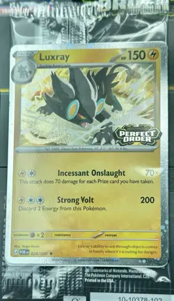 Pokemon Luxray 028/088 Perfect Order Best Buy Stamped Promo Sealed NM Mint - Image 1
