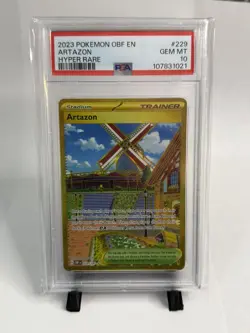 2023 POKEMON OBF EN-OBSIDIAN FLAMES HYPER RARE #229 ARTAZON PSA 10 - Image 1