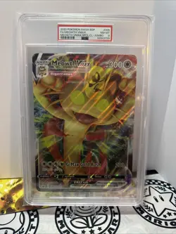 2020 Pokemon Meowth VMAX SWSH005 Jumbo Collab PSA 8 - Image 1