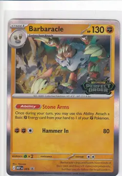 NEW Barbaracle PreRelease Promo (MEP 065) Pokemon Perfect Order - TCG [NM] - Image 1
