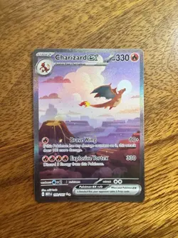 Pokemon TCG Charizard EX 199/165 Special Illustration Rare SV 151 NM - Image 1