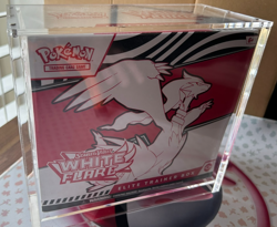 Pokemon White Flare Elite Trainer Box ETB with Acrylic Case - Image 1