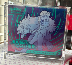 Pokemon SV Journey Together ETB Elite Trainer Box Ripped with Acrylic Case - Image 1