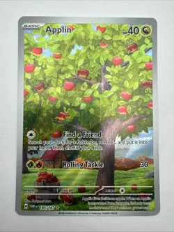 Pokemon TCG Applin illustration Rare 185/167 SV06: Twilight Masquerade - Image 1