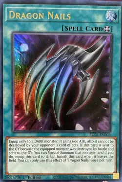 Dragon Nails - BLCR-EN003 - Ultra Rare - 1st Edition Near Mint Yugioh Card #BLCR - Image 1