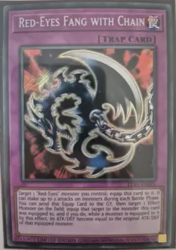 YuGiOh Red-Eyes Fang with Chain Secret Rare LDS1-EN021 - Image 1