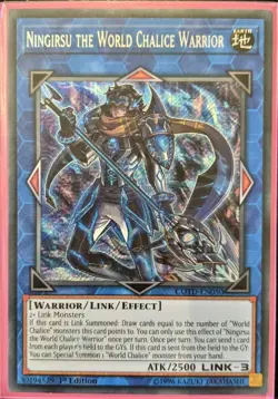 YuGiOh Ningirsu the World Chalice Warrior COTD-EN050 Secret Rare NM - Image 1