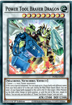 Power Tool Braver Dragon - POTE-EN097 - Super Rare 1st Edition Yugioh - Image 1