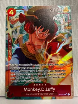 One Piece TCG Monkey D. Luffy English ALT Art Op12-015 - Image 1