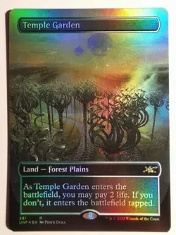 Temple Garden Borderless Foil Unfinity: Mtg Card NM - Image 1