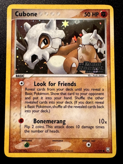 Cubone 51/109 EX Team Rocket Returns Pokemon Card Reverse Holo Foil Rare LP - Image 1