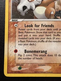 Cubone 51/109 EX Team Rocket Returns Pokemon Card Reverse Holo Foil Rare LP - Image 5