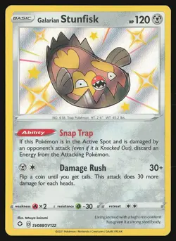 Shining Fates: Shiny Vault Galarian Stunfisk #SV088/SV122 Pokemon Card - Image 1