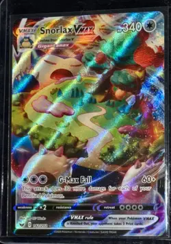 SNORLAX HOLO ART RARE Pokemon TCG VMAX Card 142/202 Sword & Shield NM/M Collect - Image 1
