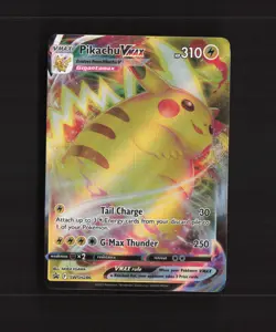 Pikachu VMAX SWSH286 Sword & Shield Black Star Promo OFFCENTER Pokemon Card LP - Image 1