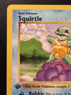 1st Edition Shadowless Squirtle 63/102 Base Set Pokemon Card Rare MP - Image 3