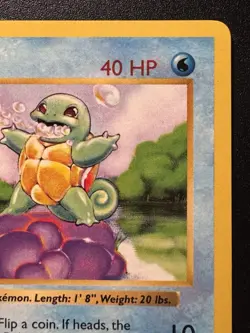 1st Edition Shadowless Squirtle 63/102 Base Set Pokemon Card Rare MP - Image 4