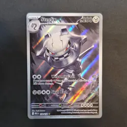 Pokemon Steelix 150/132 Me01: Mega Evolution Illustration Rare Holo Card 2025 - Image 1