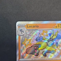 Pokemon Lucario 174/091 SV: Paldean Fates Shiny Rare Holo Card 2024 - Image 2