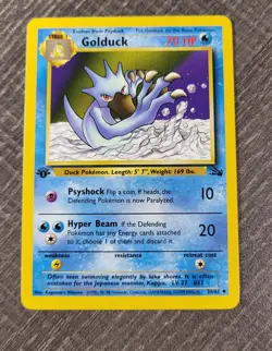 Golduck 1st Edition Fossil 35/62Vintage Pokemon Card LP Condition - Image 1
