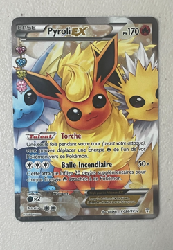 Flareon (Pyroli) EX Full Art Ultra Rare Holo Card RC28/RC32 French Pokemon Card - Image 1