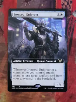 MTG Card: Ironsoul Enforcer (Kamigawa: Neon Dynasty) EXTENDED ART - Image 1