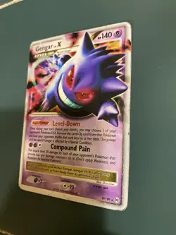 Pokemon Gengar TCG LV.X Platinum Arceus Holo Ultra Rare Card 97/99 Damaged - Image 3
