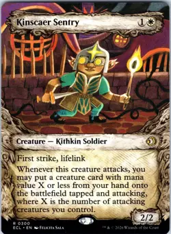 MTG Kinscaer Sentry (Showcase) Regular R Lorwyn Eclipsed (ECL) 300 NM Magic - Image 1