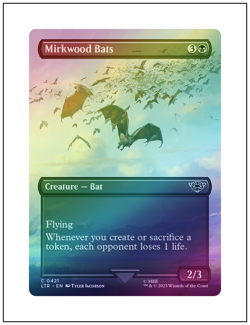 1x Mirkwood Bats, Borderless Art Foil, Magic MTG NM - Image 1